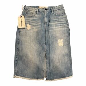 NWT‎ ETIENNE MARCEL Denim Skirt with Slit size 26